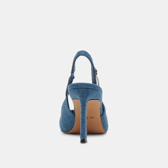 Dolce Vita Krista Heels Blue Denim Women Heels