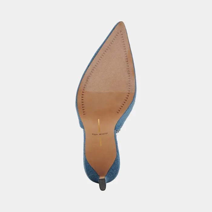 Dolce Vita Krista Heels Blue Denim Women Heels