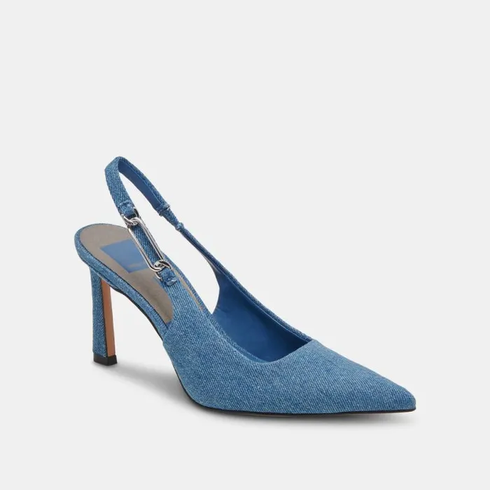Dolce Vita Krista Heels Blue Denim Women Heels