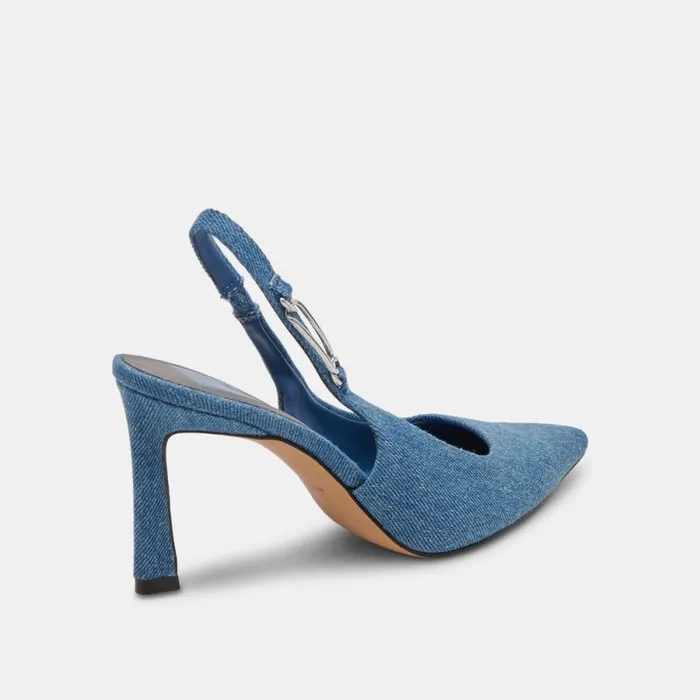 Dolce Vita Krista Heels Blue Denim Women Heels