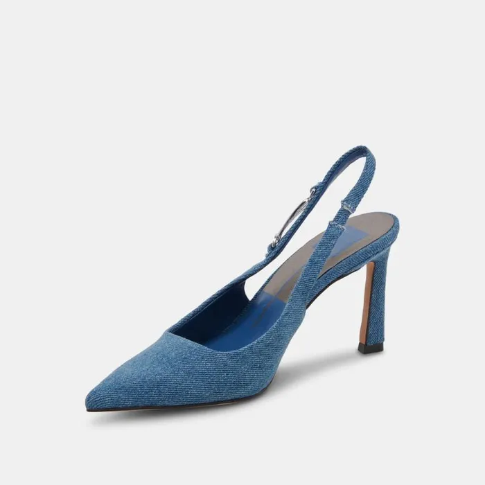 Dolce Vita Krista Heels Blue Denim Women Heels
