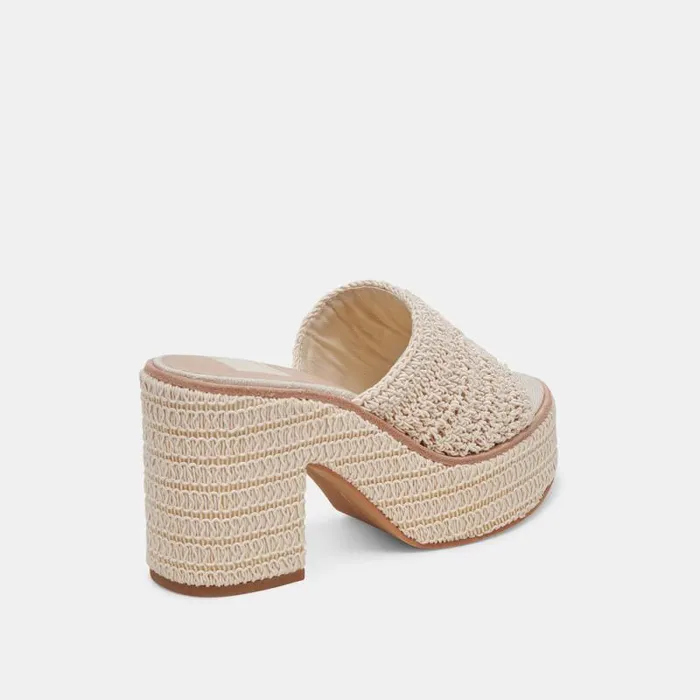 Dolce Vita Ladin Heels Ivory Woven Women Heels