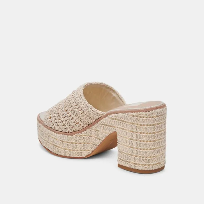 Dolce Vita Ladin Heels Ivory Woven Women Heels
