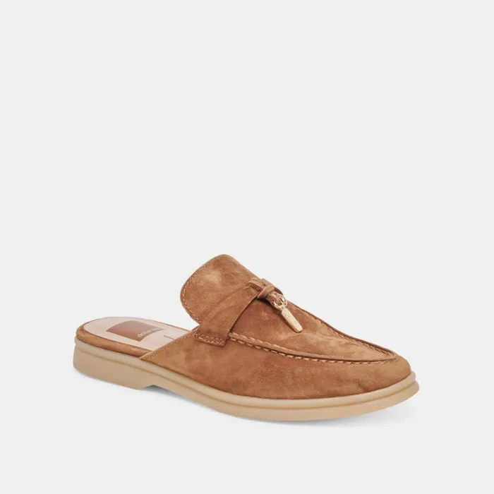 Dolce Vita Lasail Flats Brown Suede Women Flats and Loafers