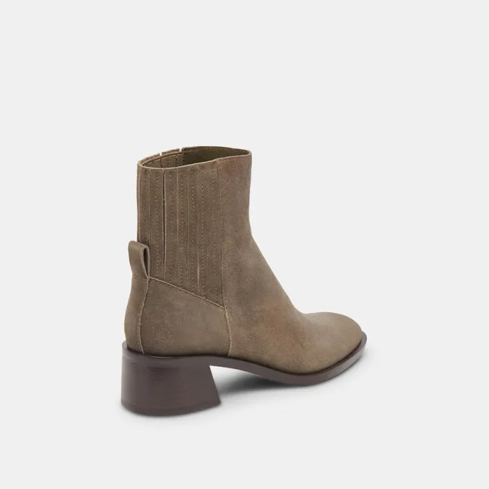 Dolce Vita Linny H2O Wide Boots Olive Suede Women Boots and Booties