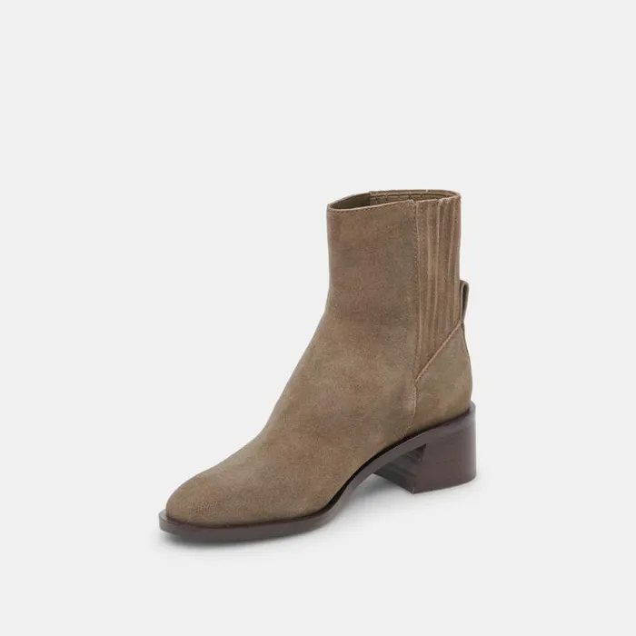 Dolce Vita Linny H2O Wide Boots Olive Suede Women Boots and Booties