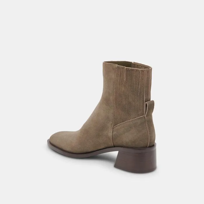 Dolce Vita Linny H2O Wide Boots Olive Suede Women Boots and Booties