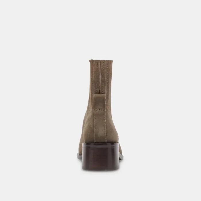 Dolce Vita Linny H2O Wide Boots Olive Suede Women Boots and Booties