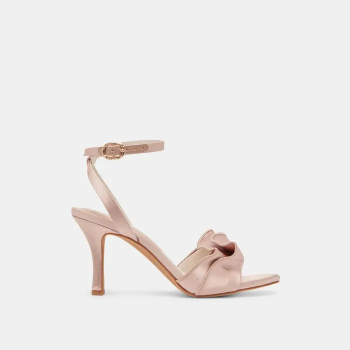 Dolce Vita Lunete Heels Lt Blush Satin Women Heels