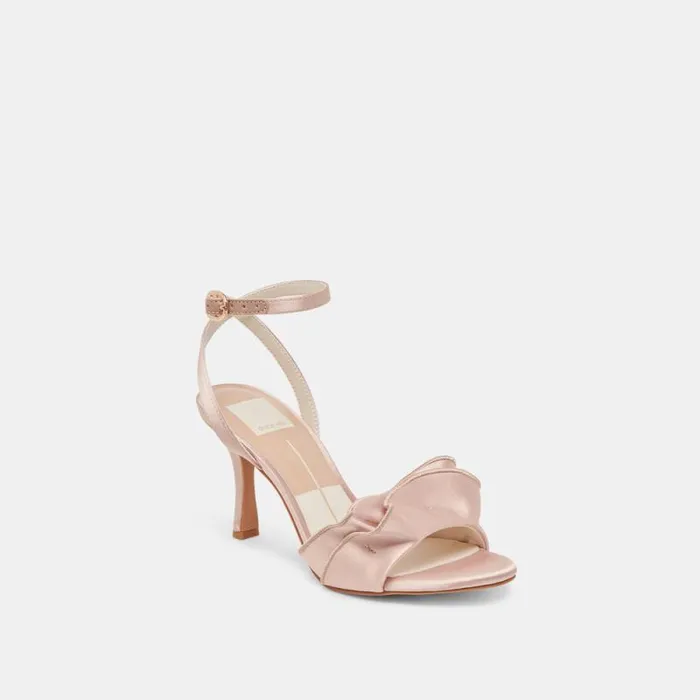 Dolce Vita Lunete Heels Lt Blush Satin Women Heels