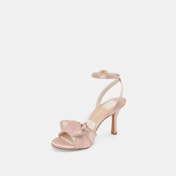Dolce Vita Lunete Heels Lt Blush Satin Women Heels
