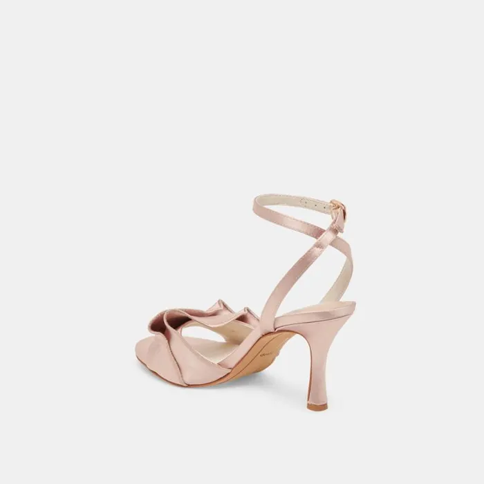 Dolce Vita Lunete Heels Lt Blush Satin Women Heels