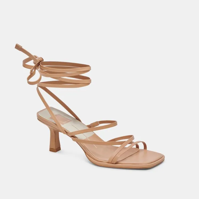 Dolce Vita Malabo Heels Light Tan Leather Women Heels