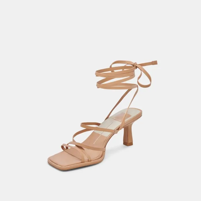 Dolce Vita Malabo Heels Light Tan Leather Women Heels