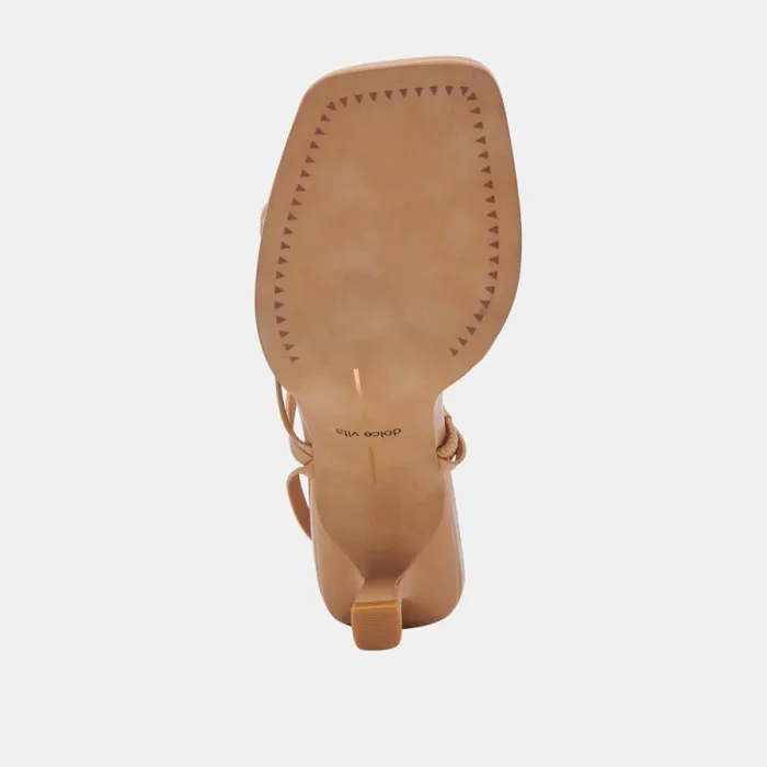 Dolce Vita Malabo Heels Light Tan Leather Women Heels