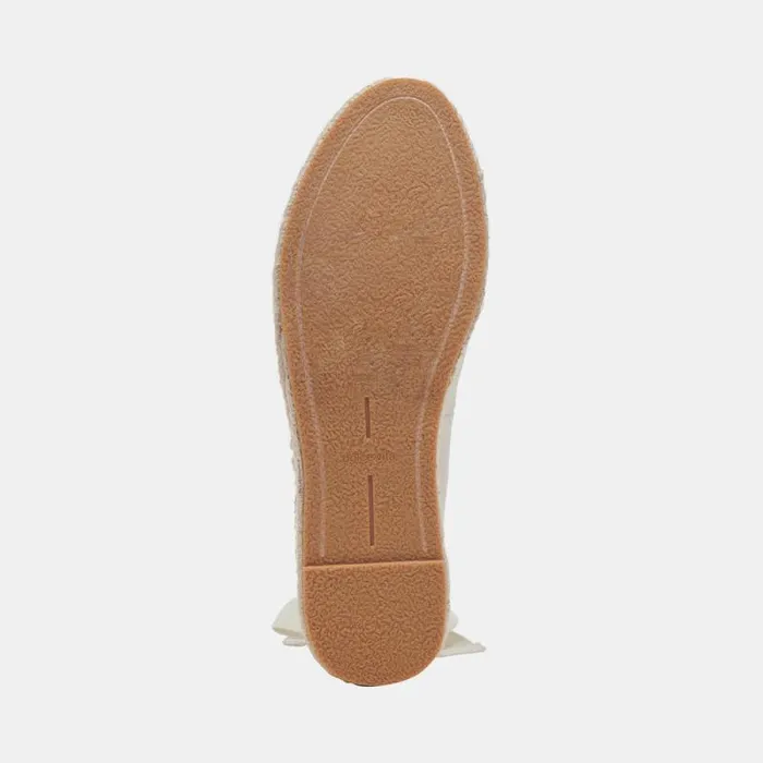 Dolce Vita Morgan Flats Ivory Canvas Women Flats and Loafers