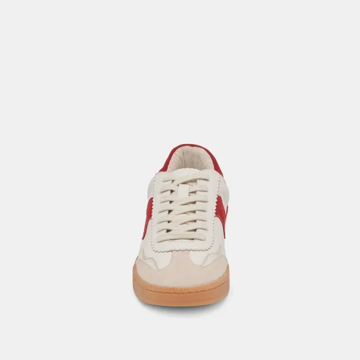 Dolce Vita Notice Sneakers White Red Leather Women Sneakers