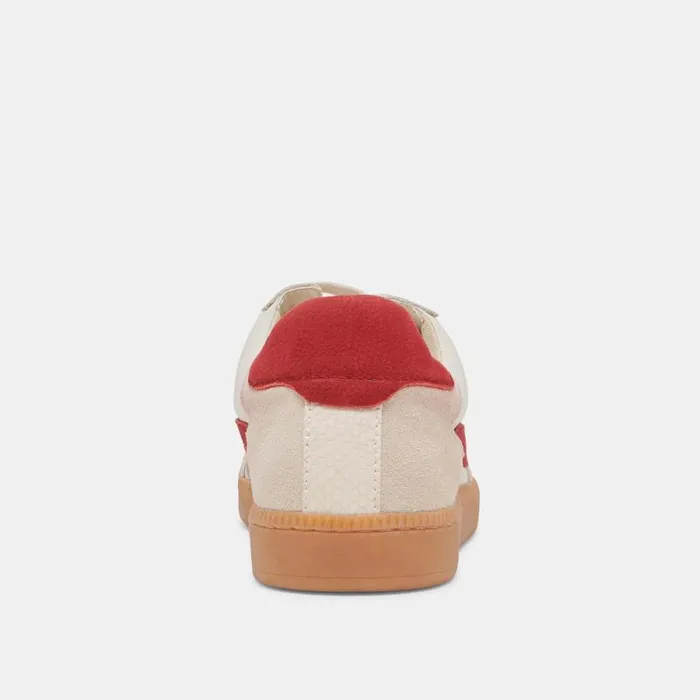 Dolce Vita Notice Sneakers White Red Leather Women Sneakers