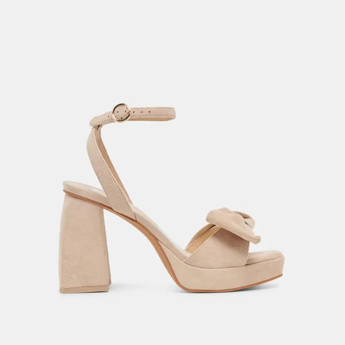 Dolce Vita Pacie Heels Camel Suede Women Heels