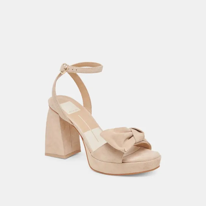 Dolce Vita Pacie Heels Camel Suede Women Heels