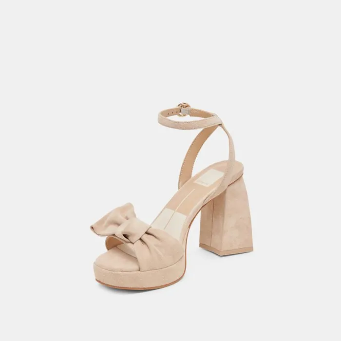 Dolce Vita Pacie Heels Camel Suede Women Heels