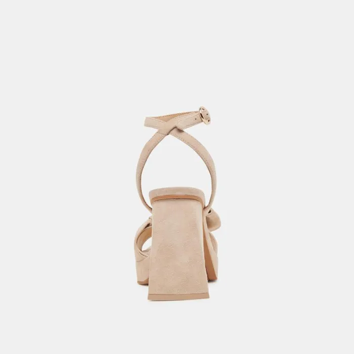Dolce Vita Pacie Heels Camel Suede Women Heels