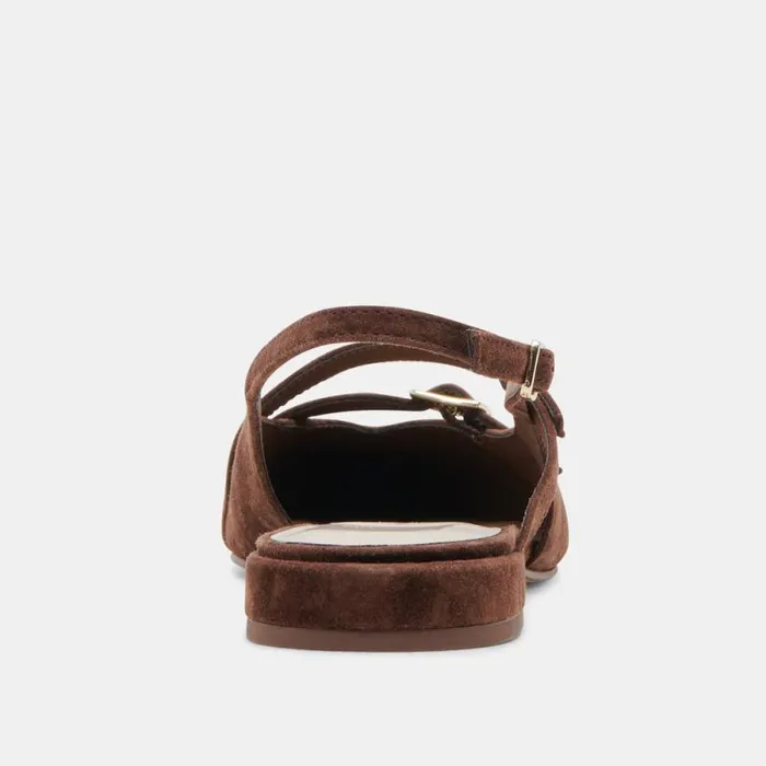 Dolce Vita Pamla Flats Dk Brown Suede Women Flats and Loafers