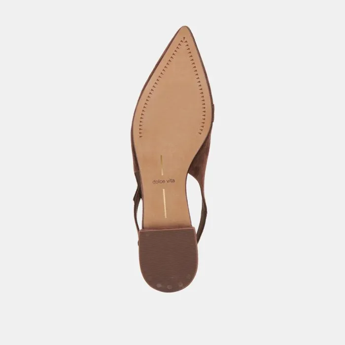 Dolce Vita Pamla Flats Dk Brown Suede Women Flats and Loafers