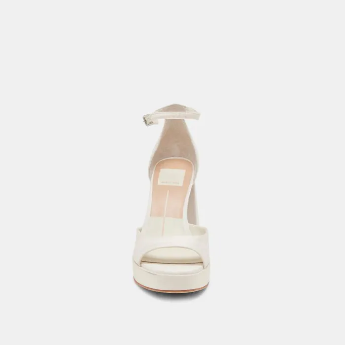 Dolce Vita Pandro Heels White Satin Women Heels