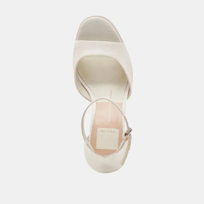 Dolce Vita Pandro Heels White Satin Women Heels