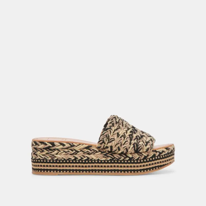Dolce Vita Pazli Sandals Black Multi Woven Women Sandals
