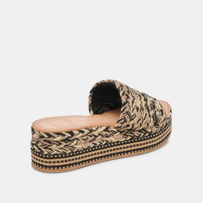 Dolce Vita Pazli Sandals Black Multi Woven Women Sandals