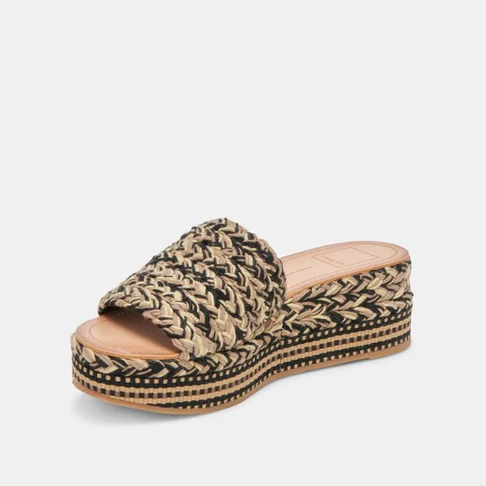 Dolce Vita Pazli Sandals Black Multi Woven Women Sandals