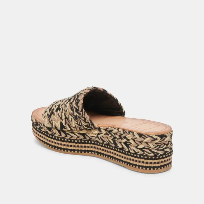 Dolce Vita Pazli Sandals Black Multi Woven Women Sandals