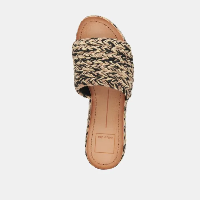 Dolce Vita Pazli Sandals Black Multi Woven Women Sandals