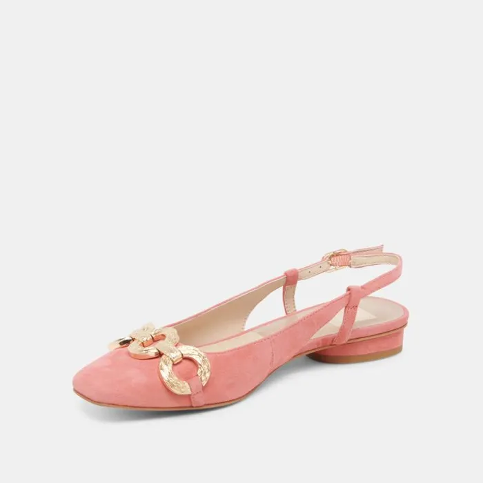 Dolce Vita Ramano Flats Coral Suede Women Flats and Loafers
