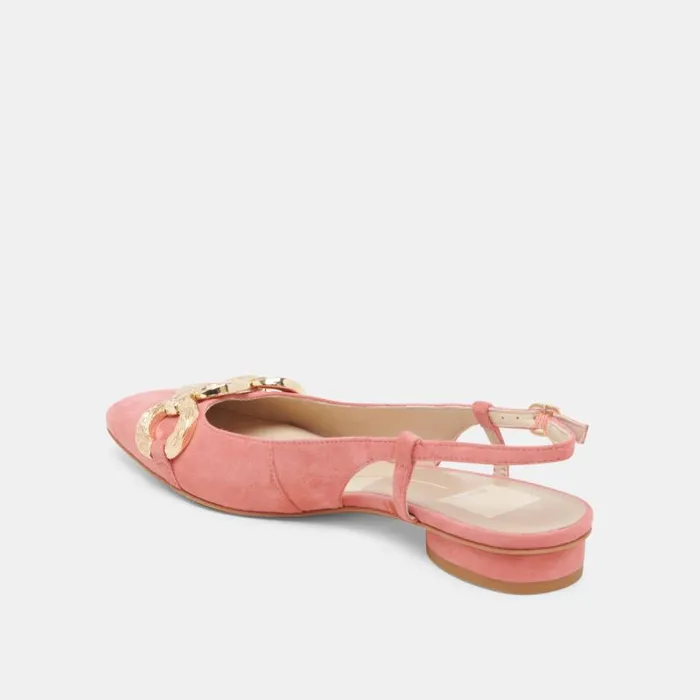Dolce Vita Ramano Flats Coral Suede Women Flats and Loafers