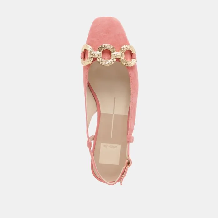 Dolce Vita Ramano Flats Coral Suede Women Flats and Loafers