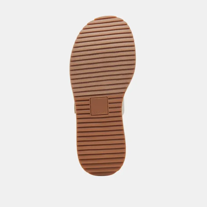 Dolce Vita Rysha Sandals Light Gold Crinkle Patent Women Sandals