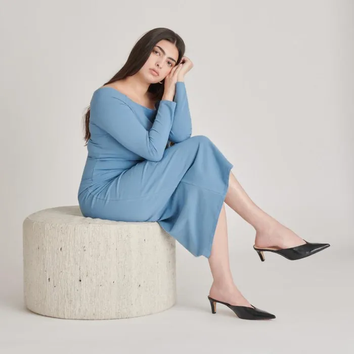 Dolce Vita Sarina Heels Midnight Crinkle Patent Women Mules and Clogs
