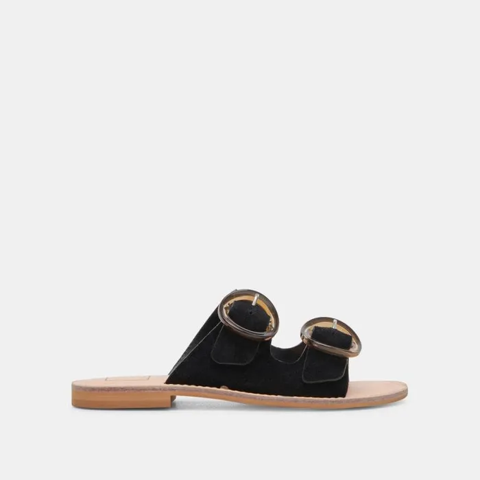Dolce Vita Secily Sandals Onyx Suede Women Sandals