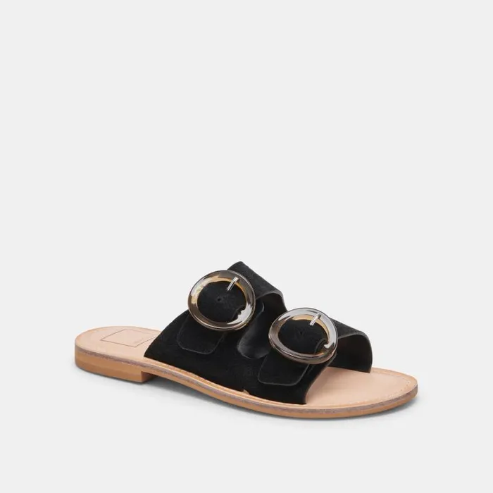 Dolce Vita Secily Sandals Onyx Suede Women Sandals