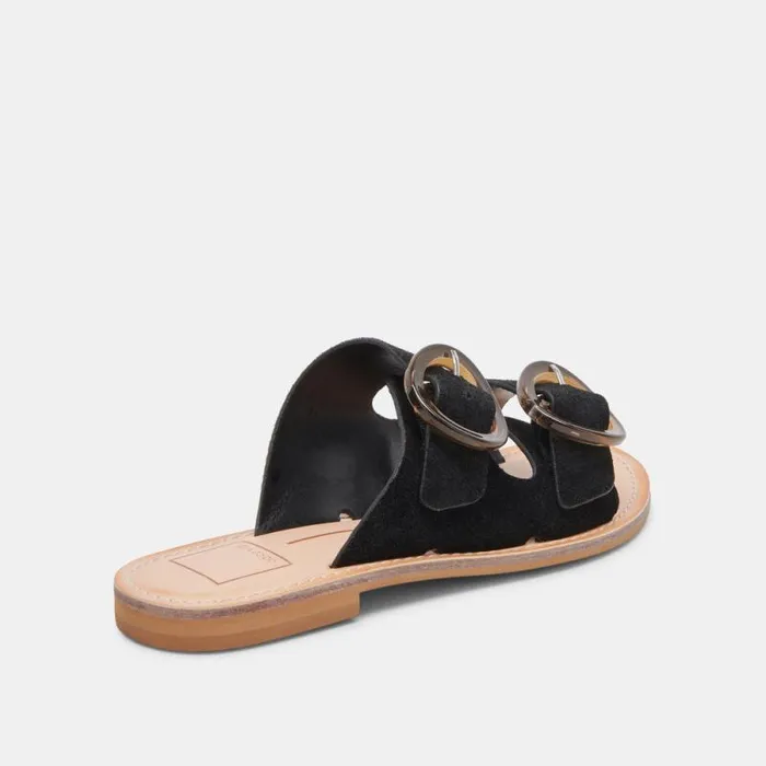 Dolce Vita Secily Sandals Onyx Suede Women Sandals