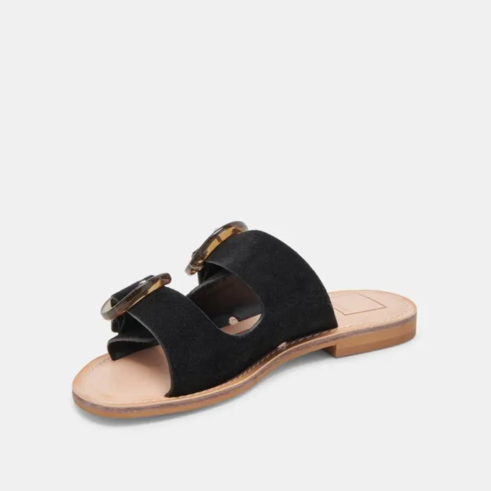 Dolce Vita Secily Sandals Onyx Suede Women Sandals