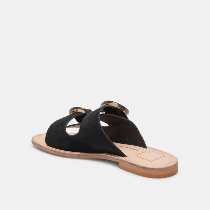 Dolce Vita Secily Sandals Onyx Suede Women Sandals