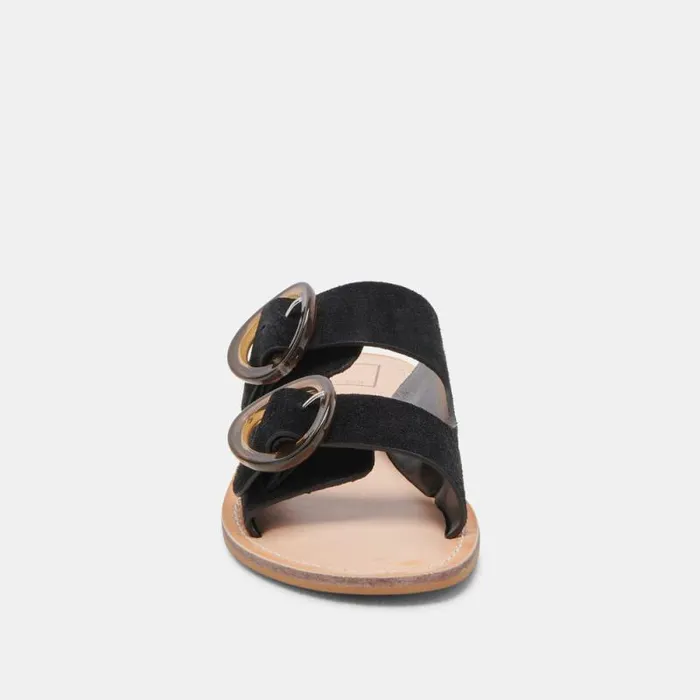 Dolce Vita Secily Sandals Onyx Suede Women Sandals