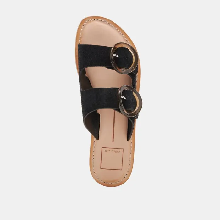 Dolce Vita Secily Sandals Onyx Suede Women Sandals