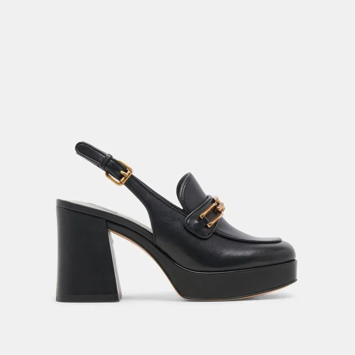 Dolce Vita Sirus Heels Black Leather Women Heels