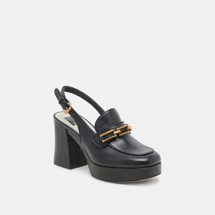 Dolce Vita Sirus Heels Black Leather Women Heels