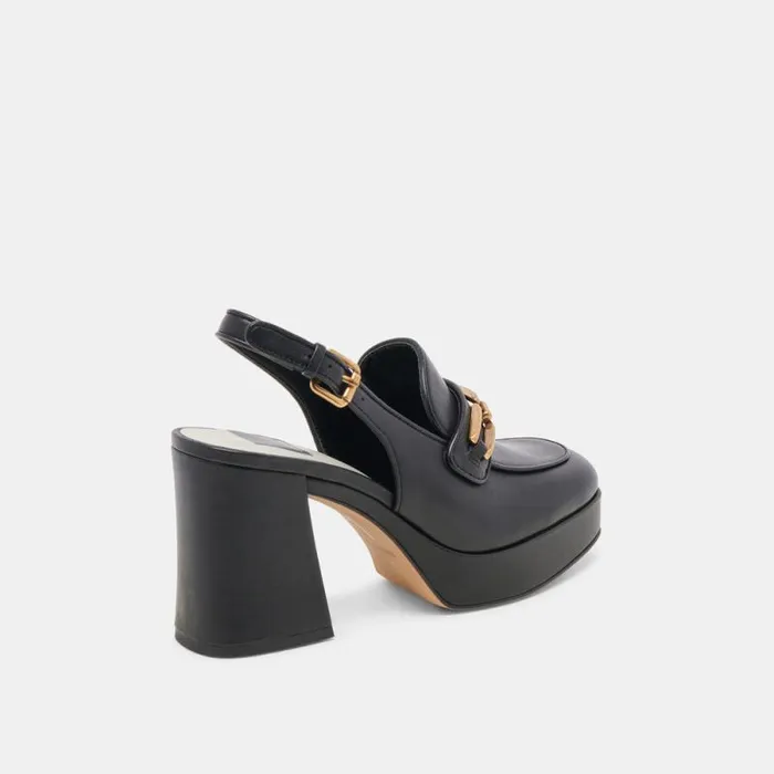 Dolce Vita Sirus Heels Black Leather Women Heels